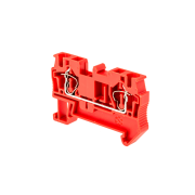 Клемма пружинная проходная, 4 мм², красная