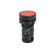 Кнопка плоская красная, 1NO+1NC, IP54, пластик